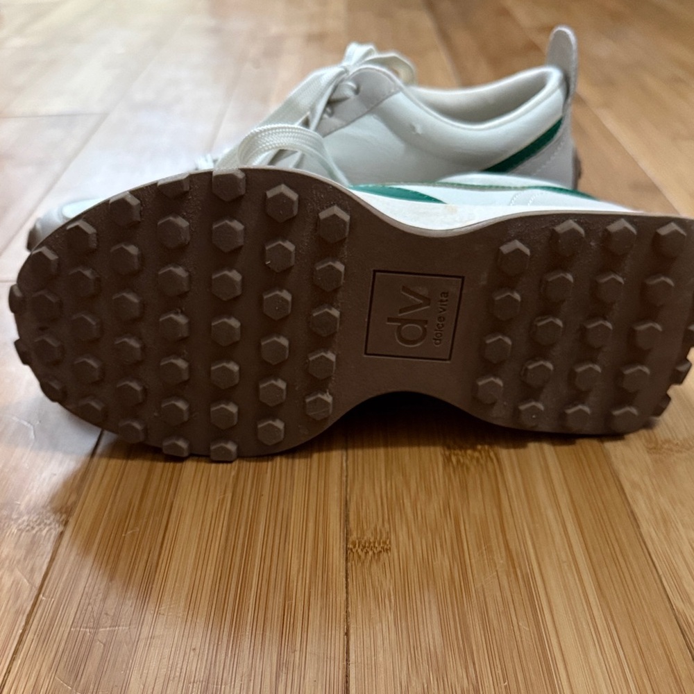 Dolce Vita White and Green Sneakers - Picture 5 of 5